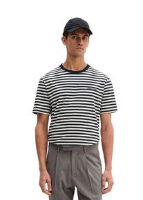 Marc O'Polo T-Shirt MARC O'POLO, Damen, Gr. L, multi, marine, Single Jersey, Obermaterial: 100% Baumwolle, geringelt, regular fit normal, Rundhals, Shirts T-Shirt, regular fit aus reiner Bio-Baumwolle