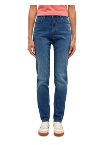 Slim-fit-Jeans Mustang "Damen Style Crosby Relaxed Slim", Damen, Gr. 34, L&auml;nge 32, blau 701, Denim/Jeans, 99% Baumwolle, 1% Elasthan, unifarben, slim fit, Jeans Slim-fit-Jeans