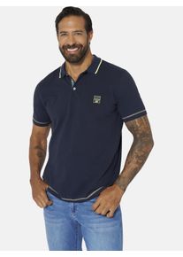 Poloshirt Jan Vanderstorm "Poloshirt JONATAR", Herren, Gr. XL, blau (dunkelblau), Obermaterial: 100% Baumwolle CO., Shirts Poloshirt