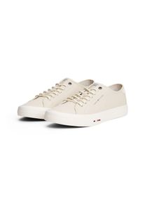 Sneaker Tommy Hilfiger "TH HI VULC STREET CANVAS", Herren, Gr. 44, beige, Textil, unifarben, Schuhe Sneaker, Freizeitschuh, Halbschuh, Schn&uuml;rschuh mit Logoflag im Plateau