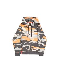 Hoodie Alpha Industries "Basic Zip Hoodie BL Camo PP", Herren, Gr. L, orange (orange grau camo), Obermaterial: 80% Baumwolle, 20% Polyester, regular fit, Sweatshirts Hoodie