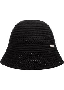 Fischerhut Chillouts "Bloom Hat", Herren, Gr. S (M), schwarz, Baumwollmischung, H&uuml;te Fischerhut, Geh&auml;kelter Glockenhut f&uuml;r den modernen Boho-Look