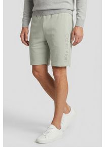 Shorts Calvin Klein "EU 350TERRY GRAPHIC SHORT", Herren, Gr. XL, N-Gr, shadow, Sweatware, Obermaterial: 92% Baumwolle, 8% Polyester, unifarben, regular fit kurz, Hosen Shorts, Regular fit mit Markenlogodruck