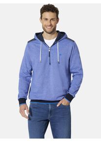 Kapuzensweatshirt Babista "Sweatshirt GALVENTO", Herren, Gr. M, blau (blau melange), Obermaterial: 100% Baumwolle CO., Sweatshirts Kapuzensweatshirt
