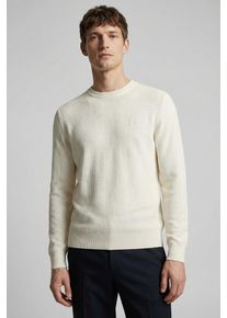Rundhalspullover Calvin Klein "LS TEXTURED COTTON CREWNK SWEATE", Herren, Gr. M, tofu, Web, Obermaterial: 100% Baumwolle, unifarben, l&auml;ssig geschnitten normal, Rundhals, eingesetzt Rippb&uuml;ndchen, Pullover Rundhalspullover, Regular fit mit Rundhalsausschnitt