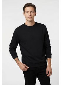 Sweatshirt Selected "SLHEMANUEL SOFT CREW NECK SWEAT NOOS", Herren, Gr. S, schwarz, angeraute Sweatware, Obermaterial: 77% Viskose, 18% Polyester, 5% Elasthan, unifarben, regular fit h&uuml;ftlang, Rundhals, Rippb&uuml;ndchen, Sweatshirts Sweatshirt