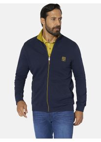 Sweatjacke Jan Vanderstorm "Sweatjacke PEDKA", Herren, Gr. XXL, blau (dunkelblau), Obermaterial: 100% Baumwolle CO., Sweatjacken Sweatjacke