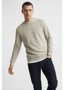 Sweatshirt Selected "SLHEMANUEL SOFT CREW NECK SWEAT NOOS", Herren, Gr. S, pure cashmere, angeraute Sweatware, Obermaterial: 77% Viskose, 18% Polyester, 5% Elasthan, unifarben, regular fit h&uuml;ftlang, Rundhals, Rippb&uuml;ndchen, Sweatshirts Sweatshirt