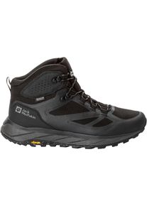 Wanderschuh Jack Wolfskin "TERRAVENTURE TEXAPORE MID M", Herren, Gr. 47, schwarz, Synthetik, Textil, Schuhe Wanderschuh, wasserdicht, Trekkingschuh