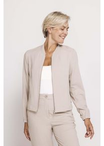 Jackenblazer Zhrill "ZHDALS Blazer Bomberstyle", Damen, Gr. S, gr&uuml;n, Web, Obermaterial: 60% Polyester, 28% Viskose, 8% sonstige Fasern, 4% Elasthan, unifarben, gerade h&uuml;ftbedeckend, Rundhals, elastischer Bund, Blazer Jackenblazer, Blouson mit Rei&szlig;verschluss