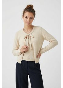 Strickjacke Only "ONLJESSIE LS ONE STRING CARDIGA KNT", Herren, Gr. L, pumice stone detail:melange, Strick, Obermaterial: 35% Polyester, 30% Nylon, 25% Polyacryl, 7% Wolle, 3% Elasthan, meliert, normal, Rundhals, Strickjacken Strickjacke