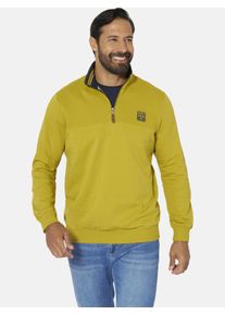 Sweatshirt Jan Vanderstorm "Sweatshirt TIVAND", Herren, Gr. 5XL, gr&uuml;n (dunkelgelb), Obermaterial: 100% Baumwolle CO., Sweatshirts Sweatshirt