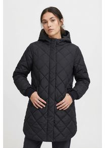 Steppmantel Only "ONLJULIET QUILTED HOOD ZIP COAT OTW NOOS", Damen, Gr. XS, schwarz, Steppware, Obermaterial: 100% Polyester, unifarben, Po-bedeckend, M&auml;ntel Steppmantel, Kunstfaser