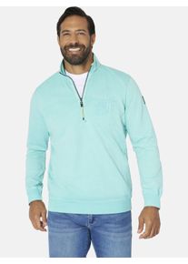Sweatshirt Jan Vanderstorm "Sweatshirt ANSBERT", Herren, Gr. 6XL, blau (t&uuml;rkis), Obermaterial: 100% Baumwolle CO., Sweatshirts Sweatshirt