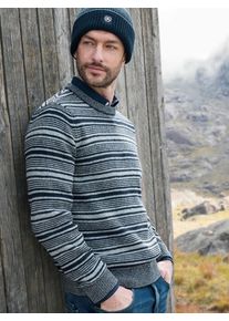 Strickpullover Lerros "Herren Crewneck-Stricker, gestreift", Herren, Gr. S, classic navy, 50% Polyacryl, 30% Wolle, 20% Baumwolle, Rundhals, Pullover Strickpullover