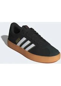 Sneaker Adidas SPORTSWEAR "VL COURT 3.0", Herren, Gr. 44,5, schwarz-wei&szlig; (core schwarz, cloud wei&szlig;, team victory rot), Leder, Textil, Schuhe Sneaker, inspiriert vom Design des Adidas samba
