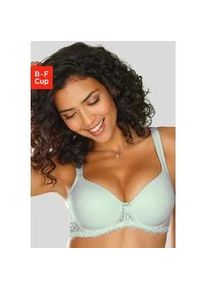 Schalen-BH Lascana, Damen, Gr. 85, Cup D, gr&uuml;n (mint), Microtouch, Obermaterial: 85% Polyamid, 15% Elasthan, BHs Schalen-BH, mit B&uuml;gel, nahtlos vorgeformte Cups, Spitzendetails, Dessous, Topseller