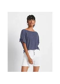 Kurzarmshirt Inspirationen "Shirt", Damen, Gr. 44, marine, ecru, gestreift, 95% Viskose, 5% Elasthan, gemustert, gestreift, Rundhals, Shirts