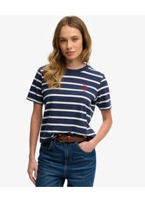 Superdry Damen Heritage Hamptons Gestreiftes T-shirt Navy - Gr&ouml;&szlig;e: 42 2102421502390JKC020