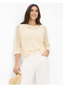 Brax Damen Strickpullover Style NALA dark ecru, Beige, Gr. 34