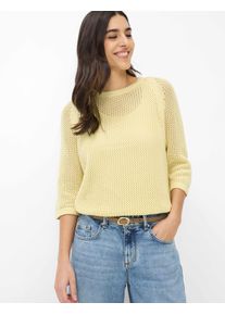 Brax Damen Strickpullover Style NALA limoncello, hellgelb, Gr. 38