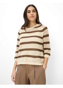 Brax Damen Strickpullover Style NALA mocha brown, dunkelbraun, Gr. 34