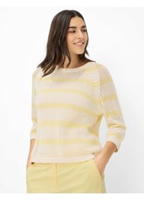 Brax Damen Strickpullover Style NALA limoncello, hellgelb, Gr. 34