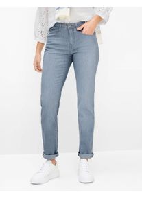Brax Damen Five-Pocket-Hose Style MARY USED LIGHT GREY, denim hellgrau, Gr. 36