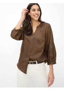 Brax Damen Bluse Style VELIA mocha brown, dunkelbraun, Gr. 34