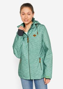 bonprix wasserdichte Funktions-Jacke, gr&uuml;n, Gr.54, Winddichte Regenjacke mit Rei&szlig;verschlusstaschen, bequem geschnitten