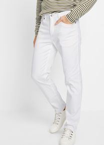 bonprix Classic-Fit-Jeans Tapered, wei&szlig;, Gr.58, Modische Stretch-Jeans mit leicht erh&ouml;hter Leibh&ouml;he und dezentem Stone-Washed-Effekt, 97% Baumwolle