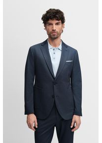 Anzugsakko Cinque "CIDATI", Herren, Gr. 50, blau, Web, Obermaterial: 60% Polyester, 35% Viskose, 5% Elasthan, unifarben, regular fit normal, abgesteppte Kante, Sakkos Anzugsakko, Regular Fit, 2-Knopf-Form