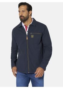 Outdoorhemd Jan Vanderstorm "Outdoorhemd ELBJERG", Herren, Gr. 5XL, weit, blau (dunkelblau), Obermaterial: 100% Baumwolle CO., Hemden Outdoorhemd