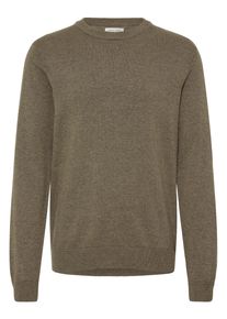 Strickfleece-Pullover Casual Friday "Strickpullover CFBells", Herren, Gr. L, braun (major braun melange), Obermaterial: 50% Baumwolle CO. 50% Lyocell CLY., Pullover Strickfleece-Pullover