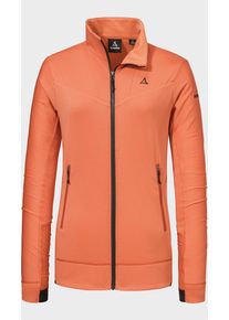 Sch&ouml;ffel Fleecejacke SCH&Ouml;FFEL "Fleece Jkt Style Blaueis WMS", Damen, Gr. 46, 5115, orange, Oberstoff: 94% Polyester, 6% Elasthan, regular fit, hoch geschlossener Ausschnitt, Jacken Fleecejacke