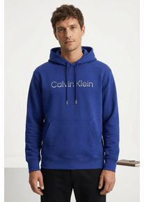Kapuzensweatshirt Calvin Klein "LS EU 350TERRY HOODIE", Herren, Gr. S, blau majesty, Sweatware, Obermaterial: 92% Baumwolle, 8% Polyester, unifarben, regular fit normal, Rundhals, eingesetzt Rippb&uuml;ndchen, Sweatshirts Kapuzensweatshirt, Regular fit mit Kapuze