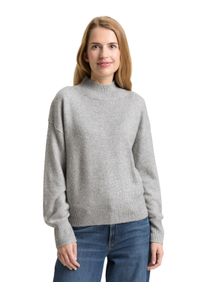 Strickpullover Tom Tailor, Damen, Gr. S, medium silber grau, Strick, Obermaterial: 47% Polyester, 47% Viskose, 6% Polyamid, unifarben, regular fit normal, Rundhals, Rippb&uuml;ndchen, Pullover Strickpullover, mit Rippb&uuml;ndchen