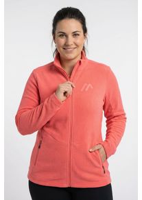 Fleecejacke Maier Sports "DA-MIDLAYERJACKE DENISE JACKET W", Damen, Gr. 52, pink, Fleece, Obermaterial: 100% Polyester, unifarben, hoch geschlossener Ausschnitt, eingesetzt eingefasste Kante, Jacken Fleecejacke, f&uuml;r Sport- und Outdoormode, aus pflegeleichtem Material