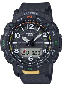 Smartwatch CASIO PRO TREK Smart, schwarz (schwarz, schwarz), Smartwatches, Herren, Smartwatch, Armbanduhr, Herrenuhr, Digitaluhr, Weltzeit, Bluetooth