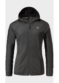 Sch&ouml;ffel Fleecejacke SCH&Ouml;FFEL "Fleece Hoody Style Cascata WMS", Damen, Gr. 38, schwarz (9990, schwarz), Oberstoff: 94% Polyester, 6% Elasthan, regular fit, hoch geschlossener Ausschnitt, Jacken Fleecejacke