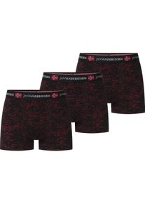 Retro Pants Jan Vanderstorm "3er Pack Retropant NORIK", Herren, Gr. L-XL, schwarz, Obermaterial: 95% Baumwolle CO. 5% Elasthan EL., Unterhosen Retro Pants