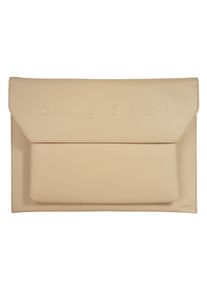 Dokumententasche Bugatti "DAPHNE", Damen, Gr. B/H/T: 36cm x 26cm x 2cm onesize, beige, Leder, leicht gl&auml;nzend, unifarben, Taschen Dokumententasche, echt Leder