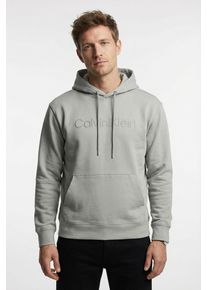 Kapuzensweatshirt Calvin Klein "LS EU 350TERRYHOODIE", Herren, Gr. XL, shadow, Sweatware, Obermaterial: 100% Baumwolle, unifarben, regular fit normal, Rundhals, eingesetzt Rippb&uuml;ndchen, Sweatshirts Kapuzensweatshirt, Regular fit mit Kapuze