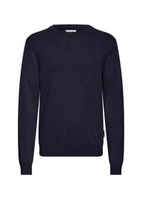 Strickfleece-Pullover Casual Friday "Strickpullover CFBells", Herren, Gr. S, blau (schwarz navy), Obermaterial: 50% Baumwolle CO. 50% Lyocell CLY., Pullover Strickfleece-Pullover