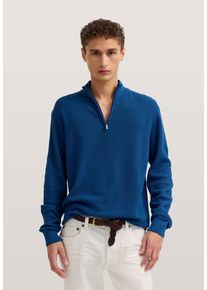 Troyer Bugatti "Regular Fit", Herren, Gr. XXL, 370, marine, Strick, 100% Baumwolle, unifarben, regular fit, ohne Ausschnitt, Pullover Troyer, aus reiner Baumwolle