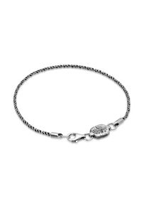 Armkette HAZE & GLORY "Armband Rose Armband" Gr. 180, grau, Armb&auml;nder, Herren, 180, Silber 925 (Sterlingsilber), Armkette