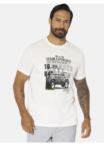 Rundhalsshirt Jan Vanderstorm "Doppelpack T-Shirt ATLE", Herren, Gr. XL, wei&szlig; (wei&szlig; schwarz), Obermaterial: 100% Baumwolle CO., Shirts Rundhalsshirt