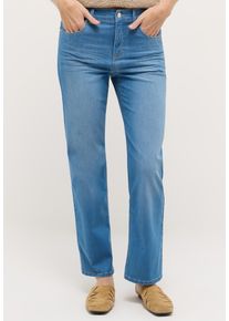 Straight-Jeans Angels "Lara", Damen, Gr. 46, L&auml;nge 32, light blau used, Denim/Jeans, Obermaterial: 89% Baumwolle, 8% Polyester, 3% Elasthan, Jeans Straight-Jeans, Wide Leg
