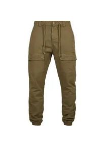 Jogginghose Urban Classics "Urban Classics Herren Front Pocket Cargo Jogging Pants", Herren, Gr. XXL, US-Gr&ouml;&szlig;en, summerolive, 100% Baumwolle, unifarben, relaxed fit, Hosen Jogginghose
