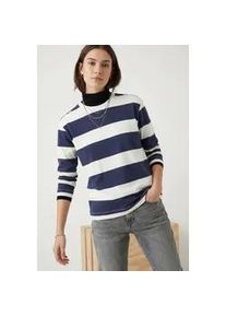 Langarmshirt soyaconcept "SC-BARNI 47", Damen, Gr. L, navy combi, Jersey, Obermaterial: 48% Modal, 48% Polyester, 4% Elasthan, gestreift, regular fit normal, Rundhals, Shirts Langarmshirt